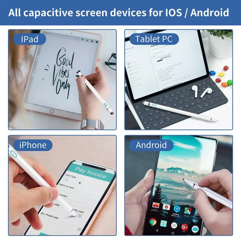 Irbulis Android, IOS IPad Apple Zīmuli 1 2 Stylus Android Planšetdatora Pildspalvu, Zīmuli, IPad, Samsung Xiaomi Phone Dropship