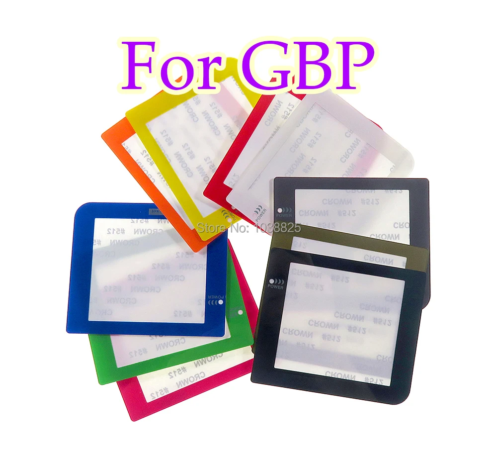 2gab/daudz krāsains Izvēles plastmasas Ekrānu, Objektīva Vāciņu Ekrāna Aizsargs, lai game boy Pocket GBP Ekrāna Len ar Gaismas CAURUMS
