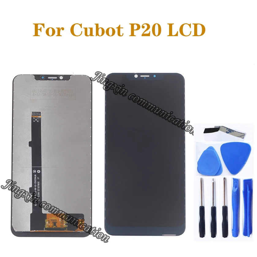 Par Cubot P20 LCD + touch screen digital converter 6.18 collu ekrānu nomaiņa Cubot P20 mobilo telefonu remonta daļas