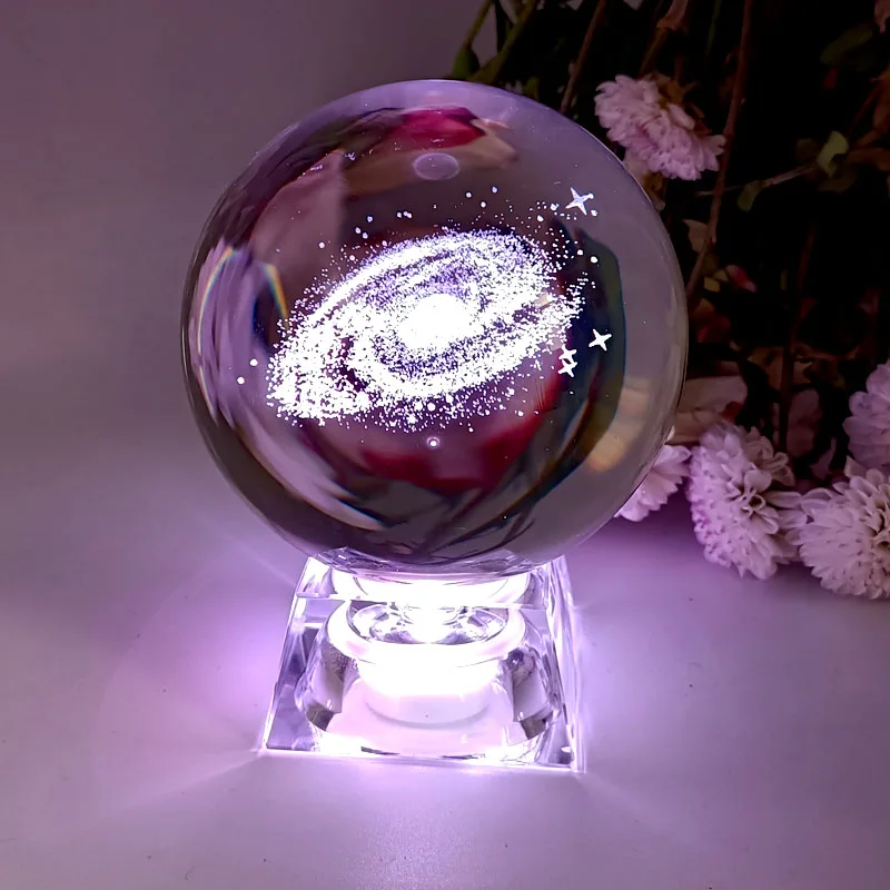 Crystal Ball 3D Lāzera Iegravēts Planētas Modelis Jomā Astronomiju Dāvanu Galda Mājās Apdare Dāvanu Dzimšanas dienas Svētku giftPhotograph
