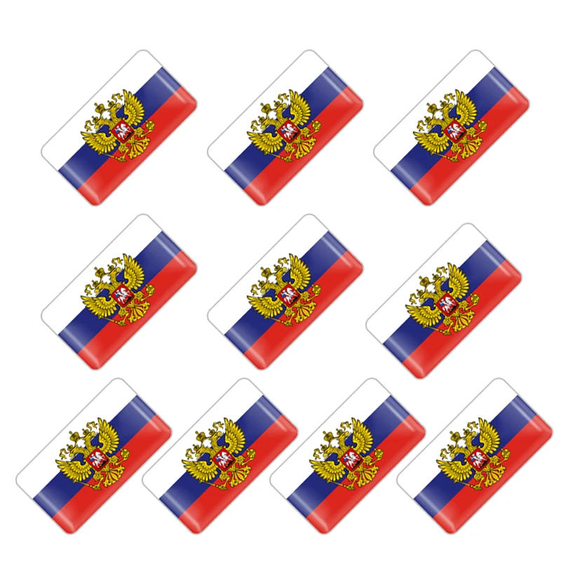 10pcs Auto stils Dekoratīvu Žetona Emblēma Krievijas valsts uzlīmēm, krievijas Federācijas auto uzlīmes Mobilajam Tālrunim Portatīvo datoru