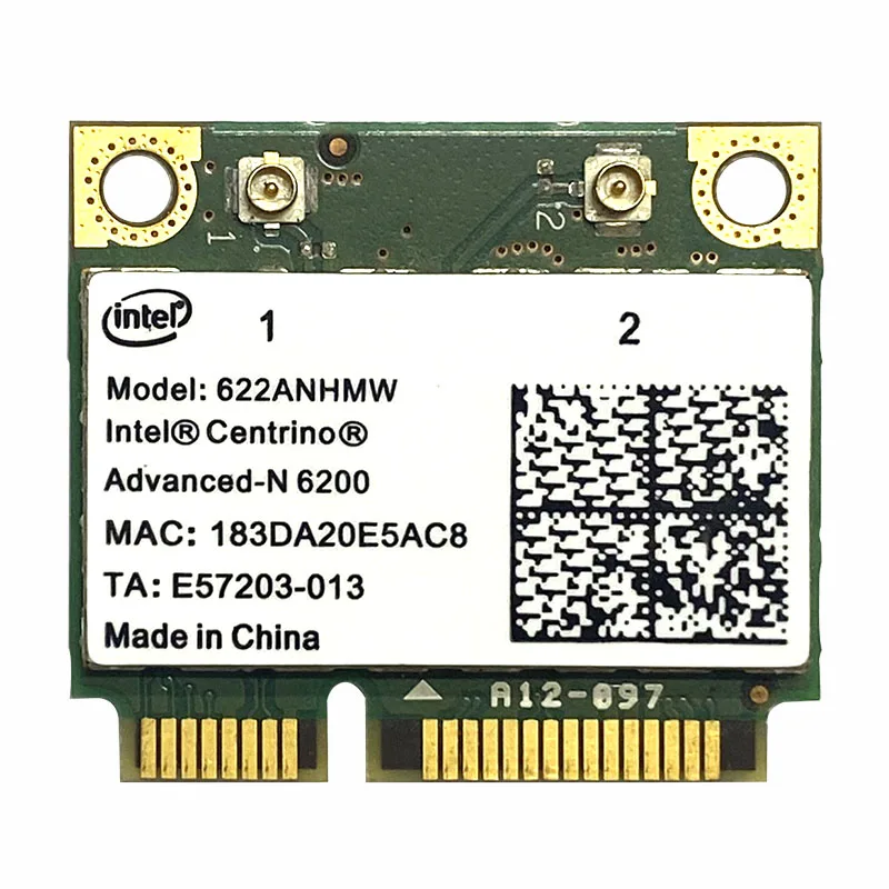 INTEL6200 6200AN Intel Advanced-N 6200 INTEL 6200 Bezvadu-N, Wifi 802.11 a/g/n 300M Pusi MINI PCI-e Wlan karti