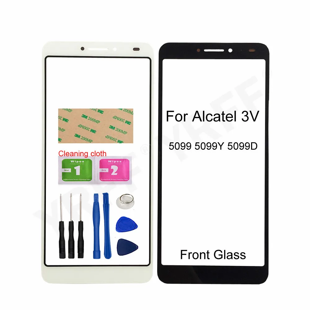 Par Alcatel 3 V 5099 5099Y 5099D Priekšējā Stikla Ekrāna Panelis (Touch Screen) Ārējā Stikla Vāks Montāžas Detaļas Attēls 5 