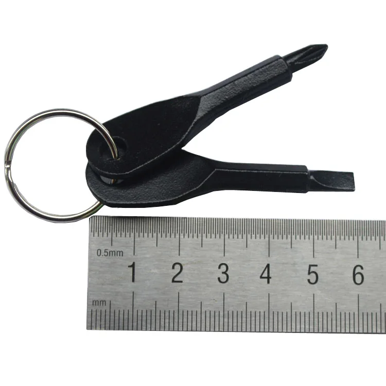 Precizitātes lietie tērauda portable multi-function taustiņu ķēdi ar skrūvgriezi, āra scewdriver bitu atslēgu veids scewdriver