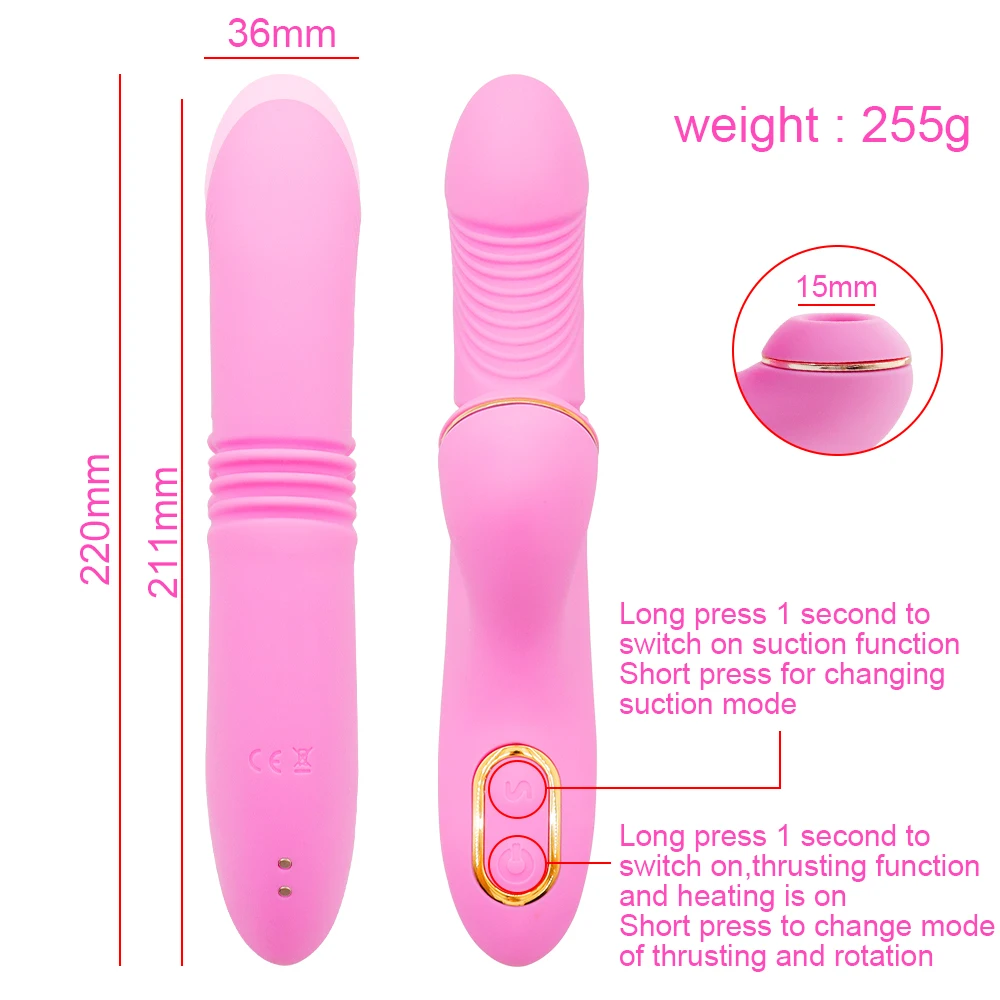 Klitora Sūcējs Maksts Vibrators Apkures Thrusting Nepieredzējis Vibrējošo Dildo Dzelksnis Seksa Rotaļlietu Pieaugušajiem 18 Sieviešu Masturbator Produktu