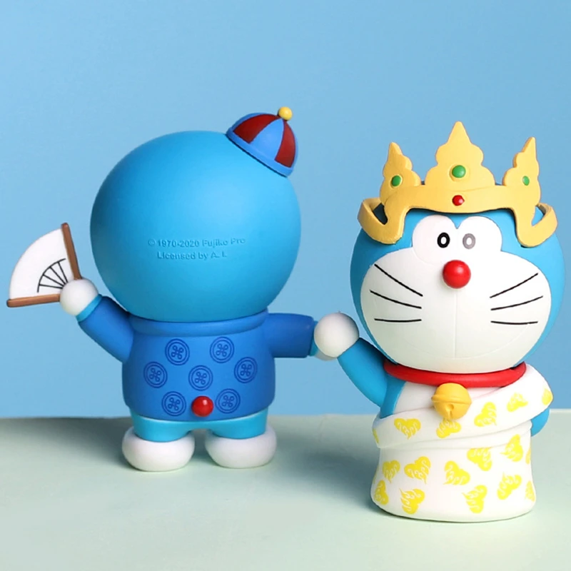 Patiesu Doraemon Jaunu Ceļojumu Ap Pasauli, Sērija 6 Modeļi 8cm Attēls Blind Box Rotaļlietas Anime Lelles, Kolekcijas Apdare Dāvanu