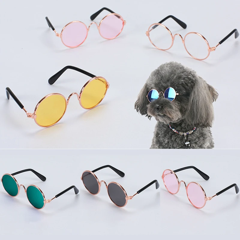 Cute Pet Saulesbrilles Salokāms Vintage Kārtas Suņu Brilles Puse Kostīmu Foto Aksesuāri Aksesuāri Kucēnu, Kaķu Bezmaksas Pet Produkti