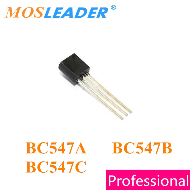 Mosleader BC547A BC547B BC547C TO92 1000PCS BC547 DIP ražots Ķīnā