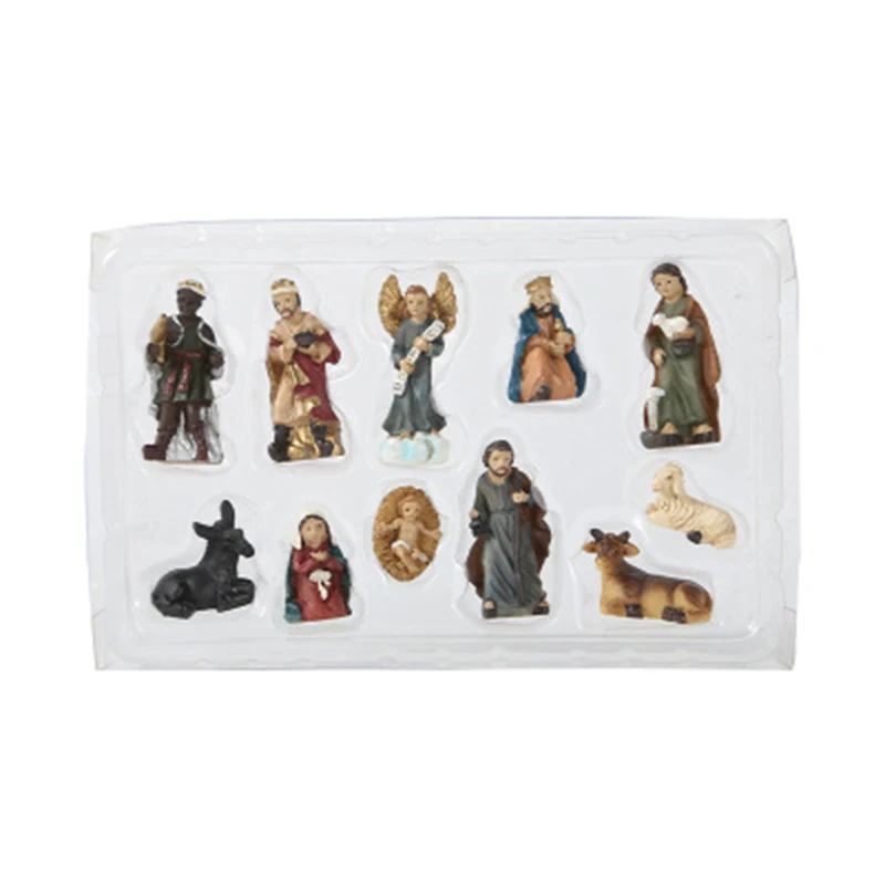 JOYLIVE Figuras Belen De Navidad Statujas Un Skulptūras 3cm Silītē Uzstādīt Reliģisko Rotājumi Svētā Bērna Piedzimšanas Jēzus Sveķi