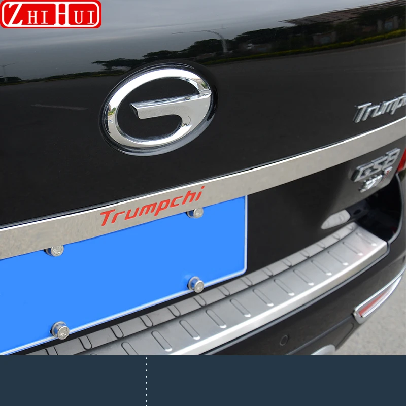 Auto Stils Aizmugures Durvju Apdare Nerūsējošā Tērauda Maģistrālo Chrome Apdare Tailgate Sloksnes Trumpchi GS8 2017-2020 GAC ir 2021. Piederumi