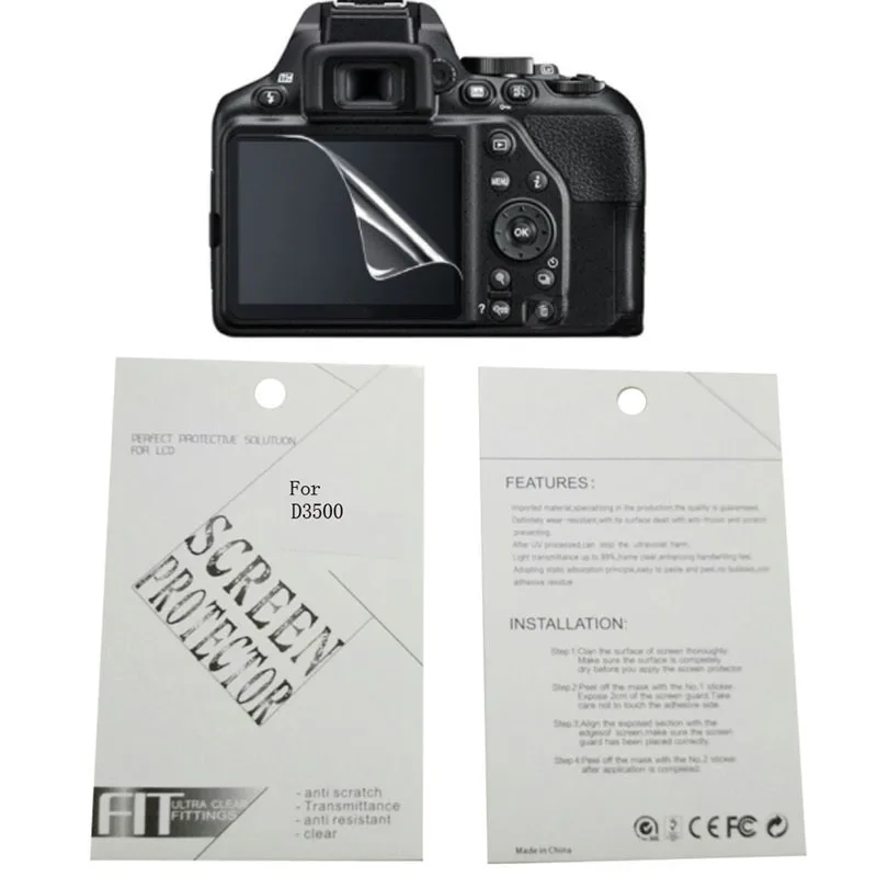 2pieces Jaunas Mīkstās Kameras ekrāna aizsardzības, plēves Uz Nikon D90 D7000 D3000 D3100 D7500 D3300 D3400 D3500 D5100 D5200 D5300 D7100 Attēls 2 