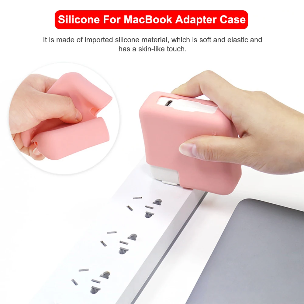 Silikona Case For Macbook Lādētājs Aizsardzības Case for Macbook A1544 A1932/A2179 A1425/A1502 A1398 strāvas adapteris seguma