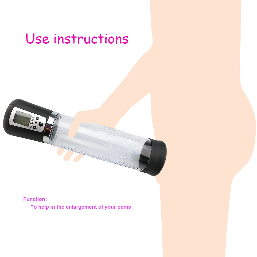 USB Lādējamu Vibrators LED Penis Sūknis, Vakuuma Sūknis Pieaugušo Seksa Rotaļlietas Vīriešiem Gejiem Elektriskais Sūknis Vīrieša Dzimumlocekļa Erekcija Mācību Rotaļlietas Attēls 3 
