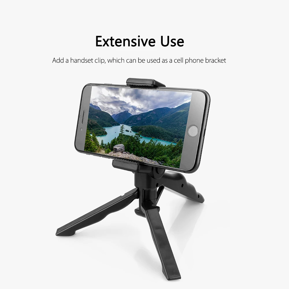 Vamson Statīviem par Go Pro Aksesuāri Fotokameras Monopod tālruņa turētājs ripod GoPro Hero 8 7 6 5 4 Xiaomi par Yi Black VP416 Attēls 4 