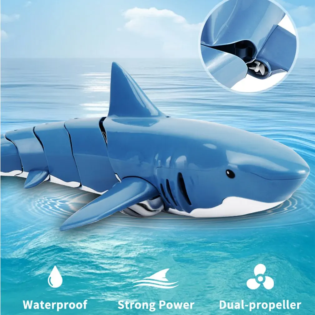 JJR/C S10 RC Haizivs 2.4 GHz pulti Haizivs Laivu Elektronisko Rotaļlietu 4CH Ūdensizturīgs Spēcīgs Enerģijas Bērniem Zēni Dāvanas