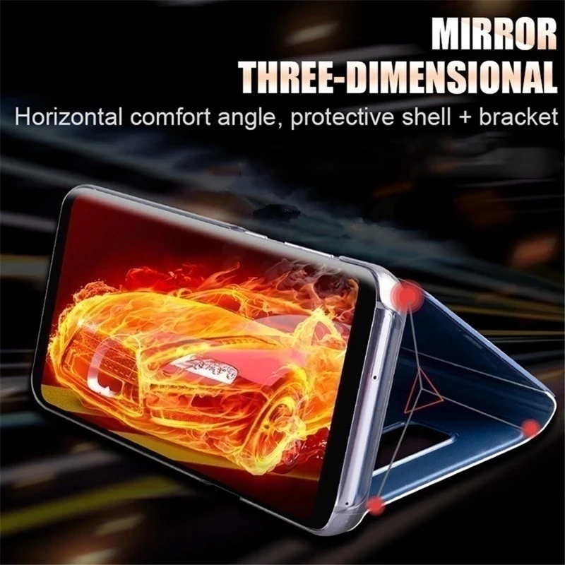 Smart Mirror Tālrunis Case for Samsung Galaxy A51 A515 51 A71 A21s A41 A31 A11 A21 A01 Luksusa Magnētisko Ādas Pārsegu Couqe Attēls 1 