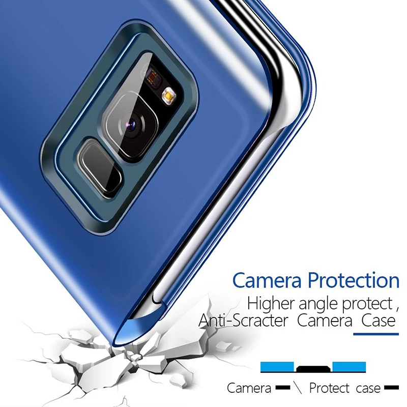 Smart Mirror Tālrunis Case for Samsung Galaxy A51 A515 51 A71 A21s A41 A31 A11 A21 A01 Luksusa Magnētisko Ādas Pārsegu Couqe Attēls 3 