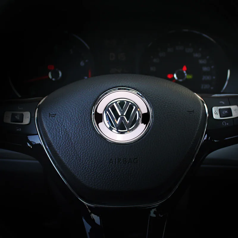 Automašīnas Stūres Rata Apdare Apli Vizuļi Vāka Uzlīme Par Volkswagen VW TOURAN GTI PASSAT POLO automašīnu, Auto Piederumi Attēls 4 