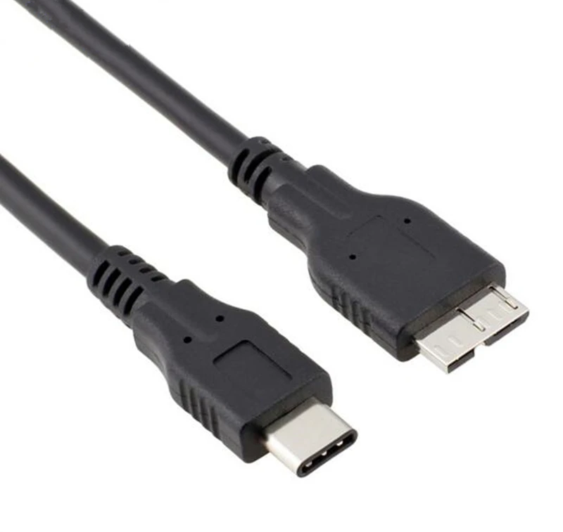 1 m 3ft USB 3.1 USB-C USB3.1-tipo c masculino para USB 3.0 Micro B cabo de dados para Ma Grāmatu MicroB masculino telefone Movel darīt