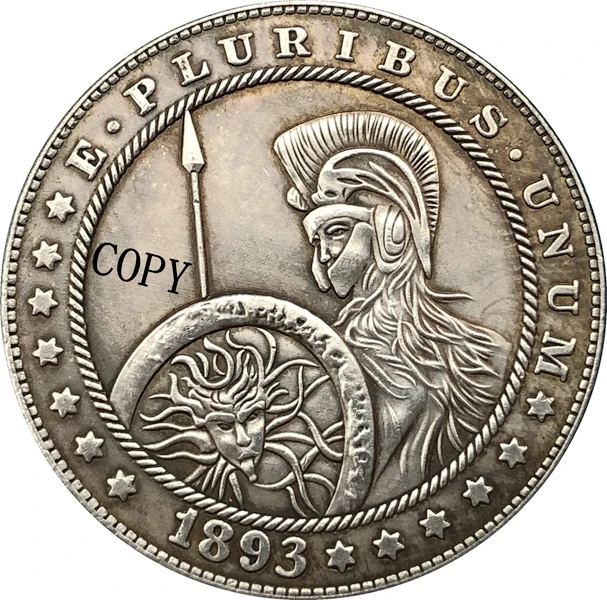 Klaiņot Niķeļa 1893-S ASV Morgan Dolāru MONĒTAS KOPIJU Tips 183