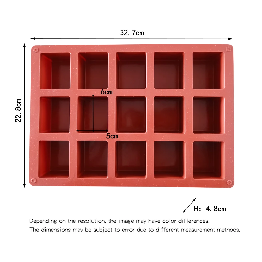 Jauno 15 Dobumā Cube Kvadrāta Formas Silikona Pelējuma Kūka Dekorēšanas Instrumenti DIY Deserta Kūka Veidnes Virtuves Cepšanas Rīku