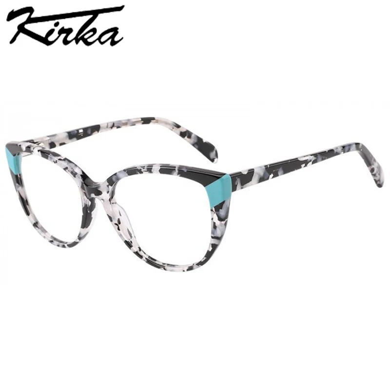 Kirka Cat Eye Sieviete, Briļļu Rāmji Dāma Tuvredzība/Lasīšanas Brilles Rāmis Optisko Recepti ar Skaidru Objektīvs Modes Dizainu