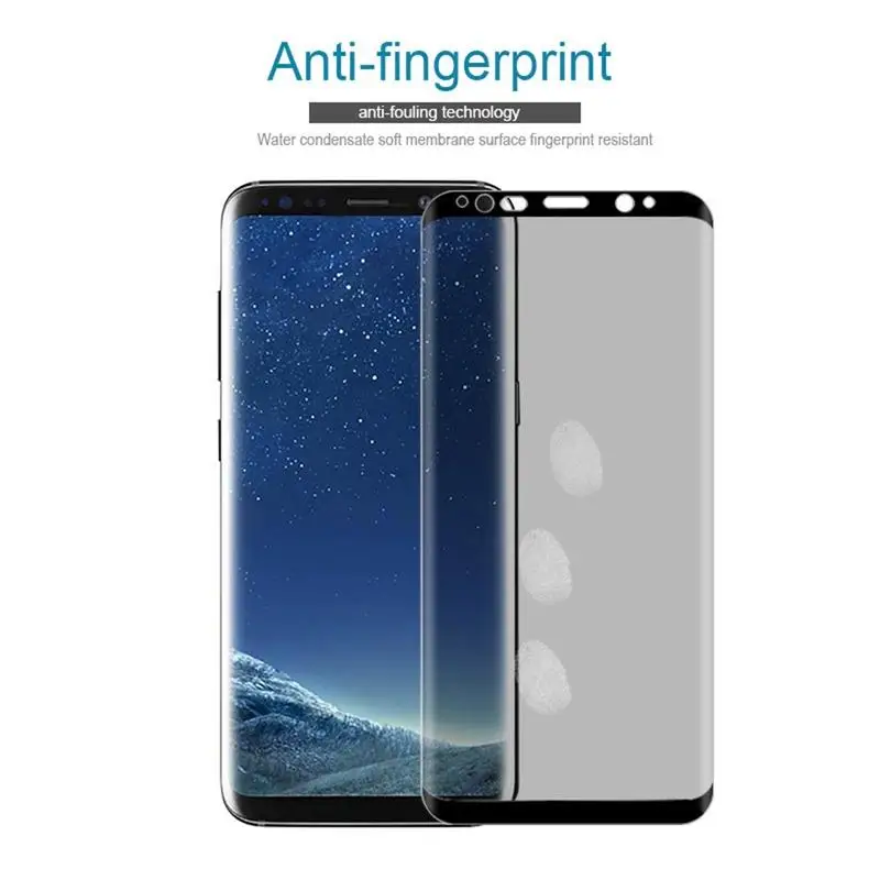Pilns Pārklājums Anti-Peep Melna Stikla Samsung Galaxy Note 20 S20 Ultra S9 S10 S8 Piezīme 8 9 10 Plus Privātuma Ekrāna Aizsargs