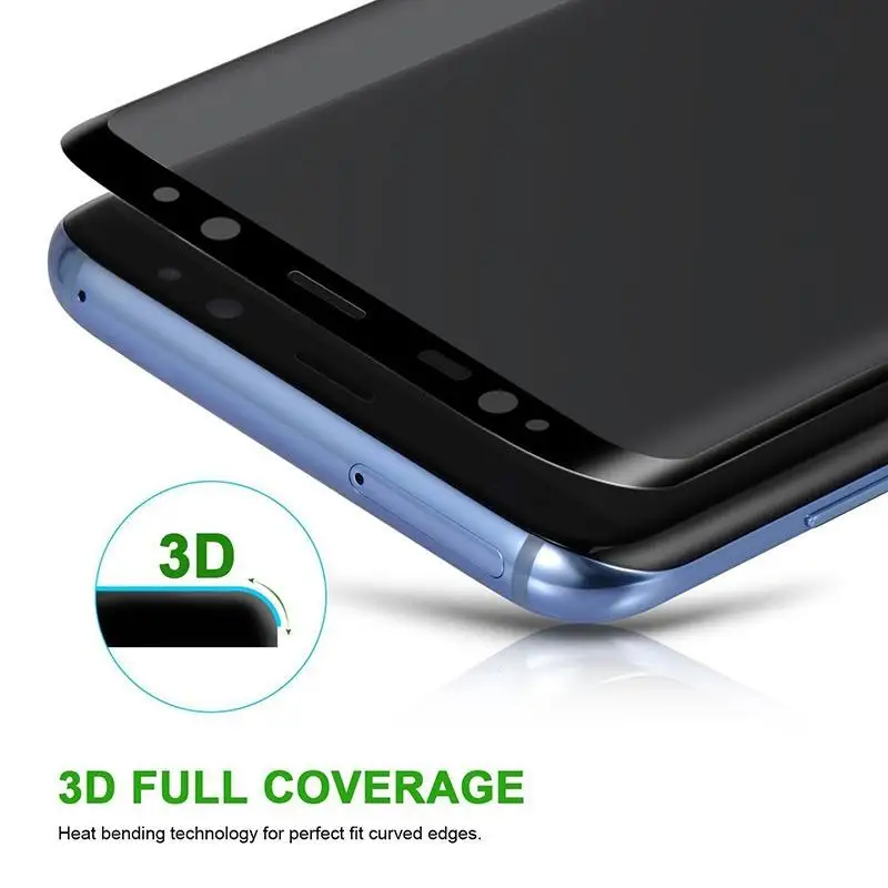 Pilns Pārklājums Anti-Peep Melna Stikla Samsung Galaxy Note 20 S20 Ultra S9 S10 S8 Piezīme 8 9 10 Plus Privātuma Ekrāna Aizsargs Attēls 2 
