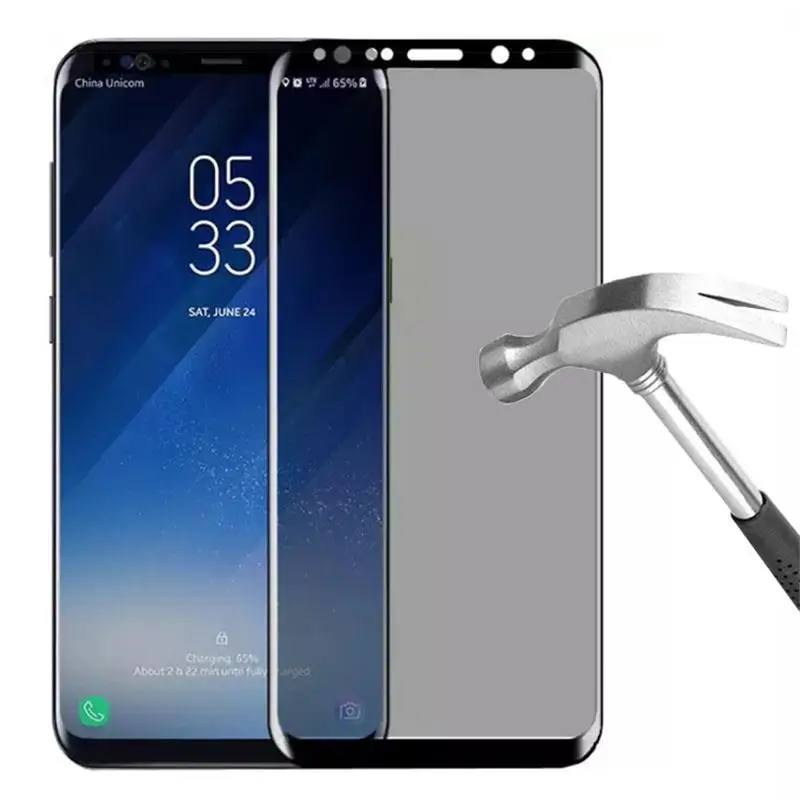 Pilns Pārklājums Anti-Peep Melna Stikla Samsung Galaxy Note 20 S20 Ultra S9 S10 S8 Piezīme 8 9 10 Plus Privātuma Ekrāna Aizsargs Attēls 3 