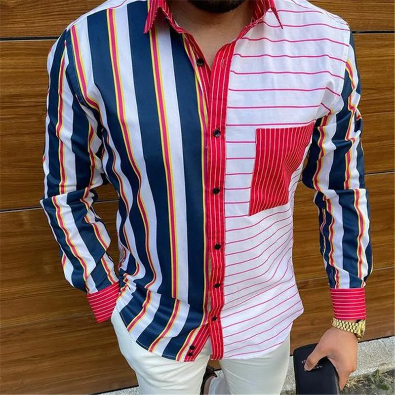 Ir 2021. Pavasara Rudens režģi Vaļīgs Vīriešu Krekls Retro Print Drēbes ar garām Piedurknēm Pogas Plus Lieluma Havaju Lielizmēra Vīriešu Krekls