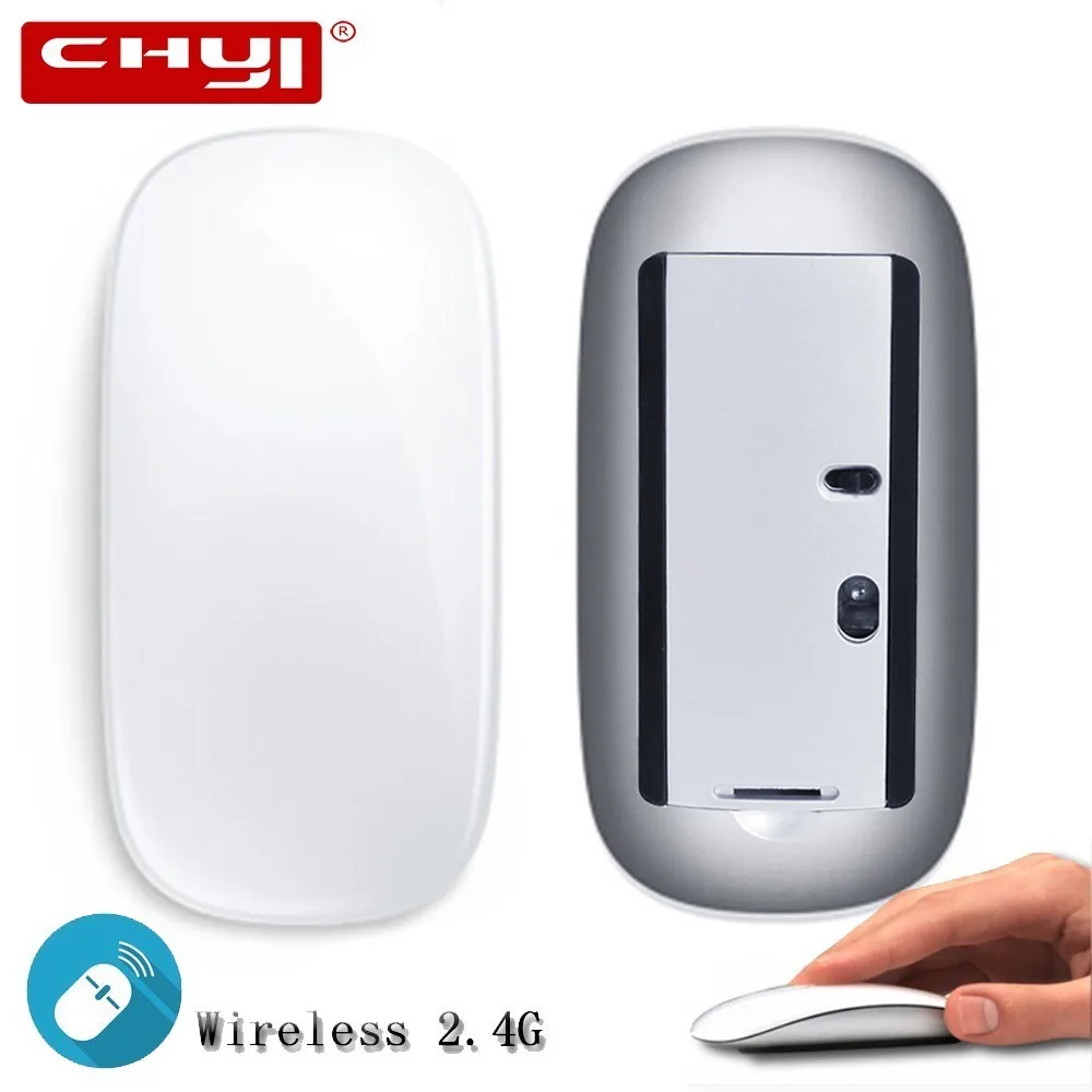 CHYI Bezvadu Magic Mouse Sem Fio Touch Ritiniet Slim Optiskā USB Datoru Pele Ultra Plānas Peli Mac Apple Klēpjdatoru Grāmatiņa