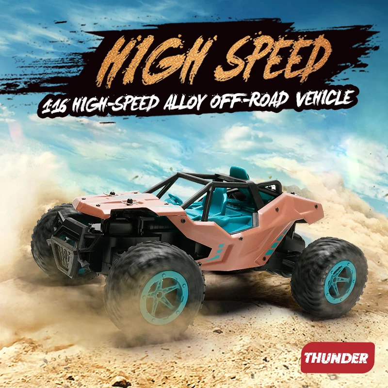 RC Auto High Speed Drift Off-Road 1:16 4WD Radio Tālvadības Monster Truck Elektriskās Automašīnas, Kāpurķēžu Rotaļlietas, Dāvanas Bērniem, Zēni Attēls 1 