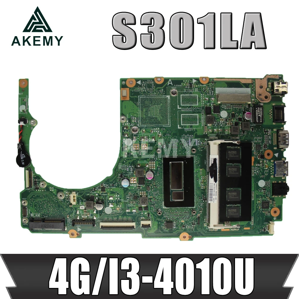 S301L S301LA mātesplati Par Asus S301LA REV2.2 Mainboard I3-4010U-4GB RAM Procesors Pārbaudīta Attēls 3 