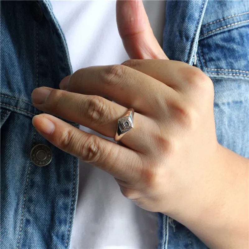 BOCAI Jaunu nekustamā tīra s925 sudraba rotaslietas Vīrietis un Sieviete gredzeni ar roku iegravēts rose gold diamonds modes un smalku gredzenu