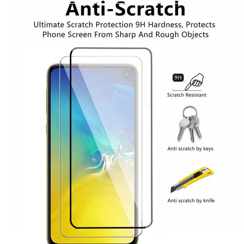 Screen Protector For Samsung Galaxy S10E Aizsardzības stiklu sansun galax S10E S 10E pilnībā segtu Rūdīts Kameras Objektīvs Stikla Attēls 2 