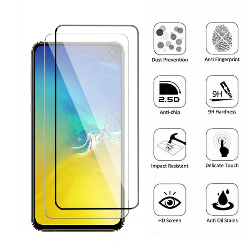 Screen Protector For Samsung Galaxy S10E Aizsardzības stiklu sansun galax S10E S 10E pilnībā segtu Rūdīts Kameras Objektīvs Stikla Attēls 5 