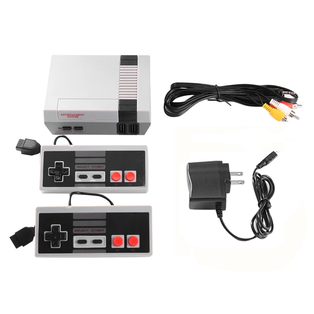 8 Bitu Retro NES AV Izejas Video Spēļu Konsole Ar 620 Iebūvēts Spēles 2 Kontrolieriem Attēls 1 