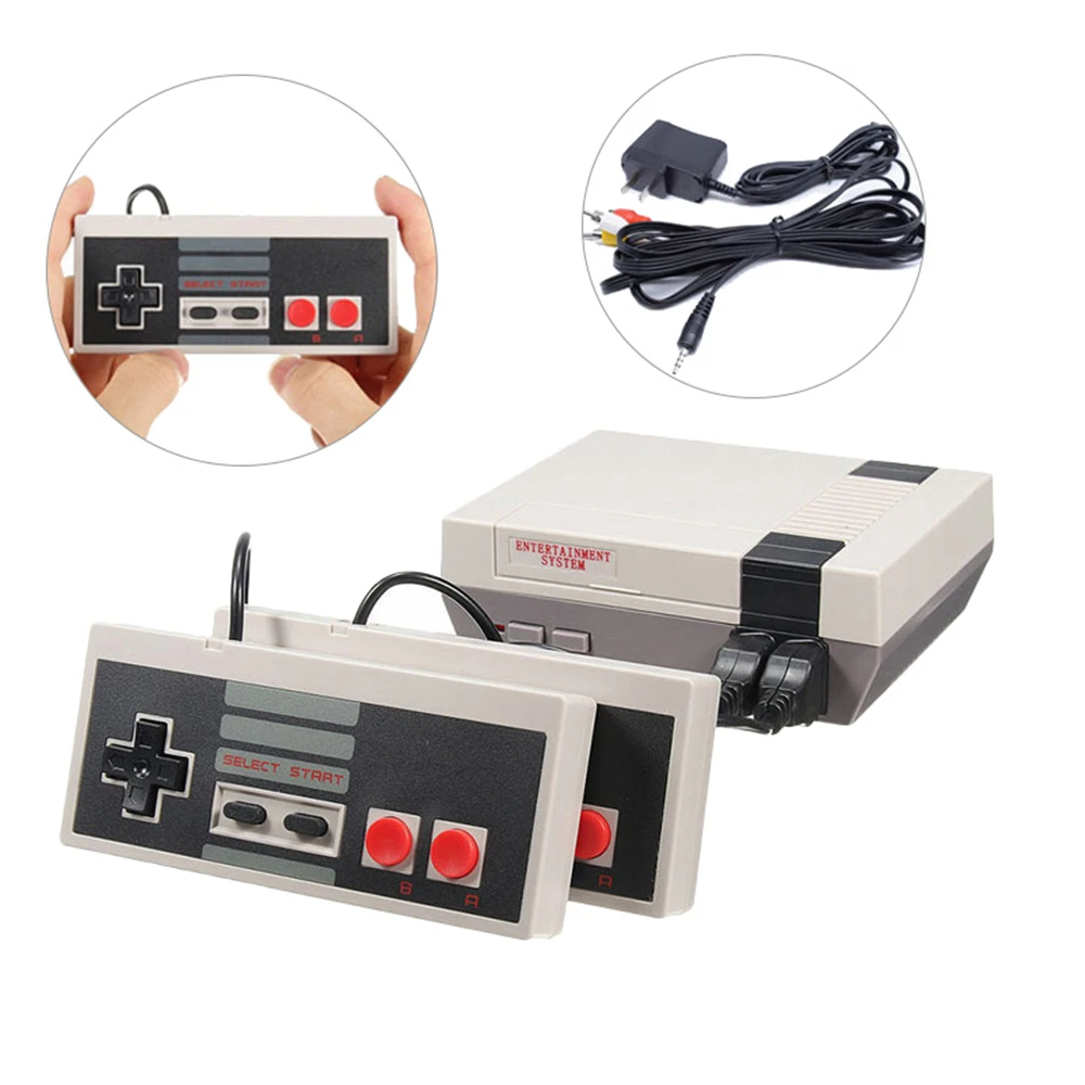 8 Bitu Retro NES AV Izejas Video Spēļu Konsole Ar 620 Iebūvēts Spēles 2 Kontrolieriem Attēls 3 