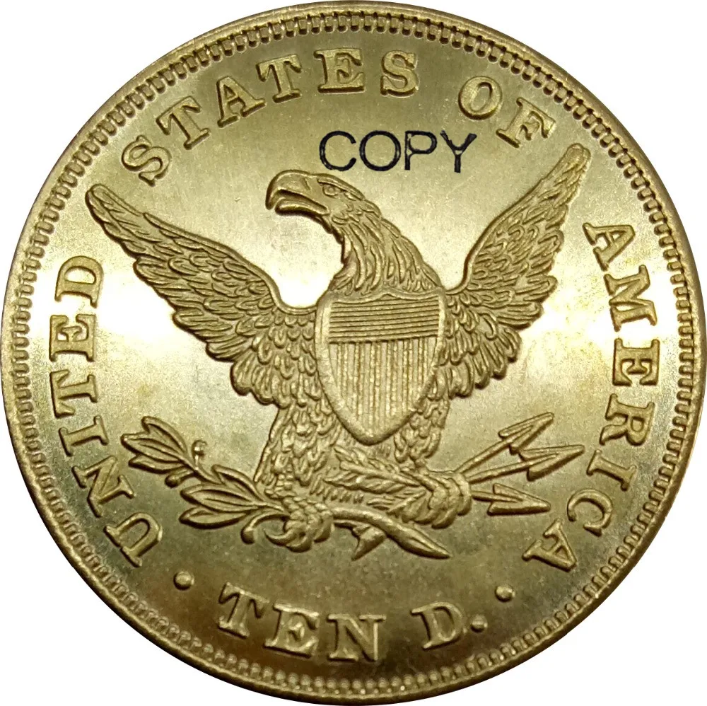 Amerikas Savienotās Valstis 1838 Brīvības Galvas Nav, Moto Virs Ērgļa 10 Desmit Dolāru Coronet Vadītājs Ērglis Misiņa Metāla Monētu Kopijas