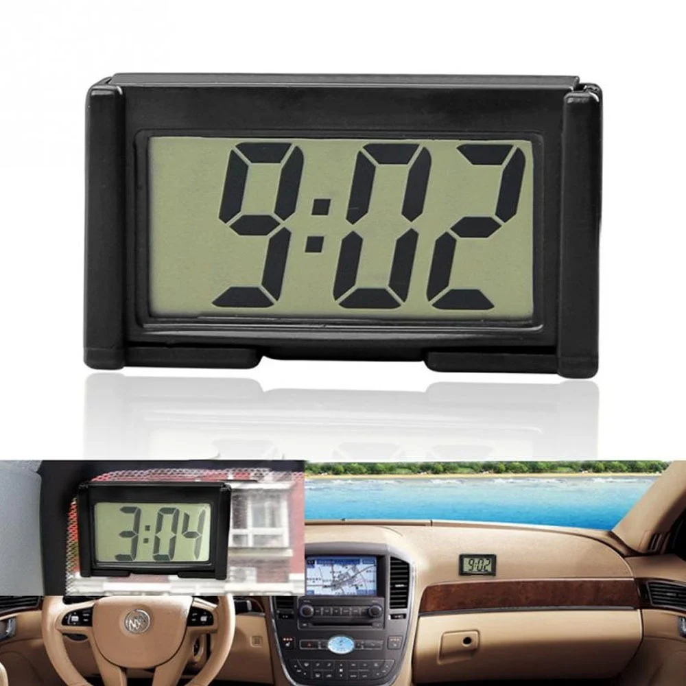 Mini Mazs Pašlīmējošas Automašīnu Galda Pulkstenis Elektronisko Skatīties Mērītāji Digitālais LCD Ekrāns