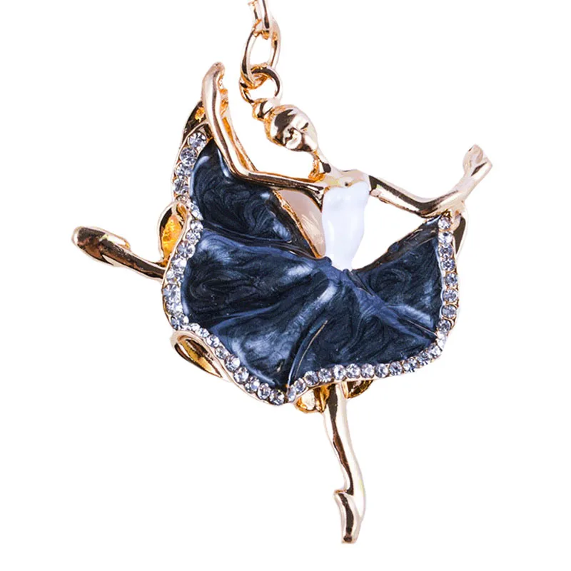 Modes Rhinestone Kristāla Dejas Eņģelis Keychain Baleta Meitene Atslēgu Gredzens Auto Keychain Dāvanas Sievietēm Rotaslietas, Aksesuāri