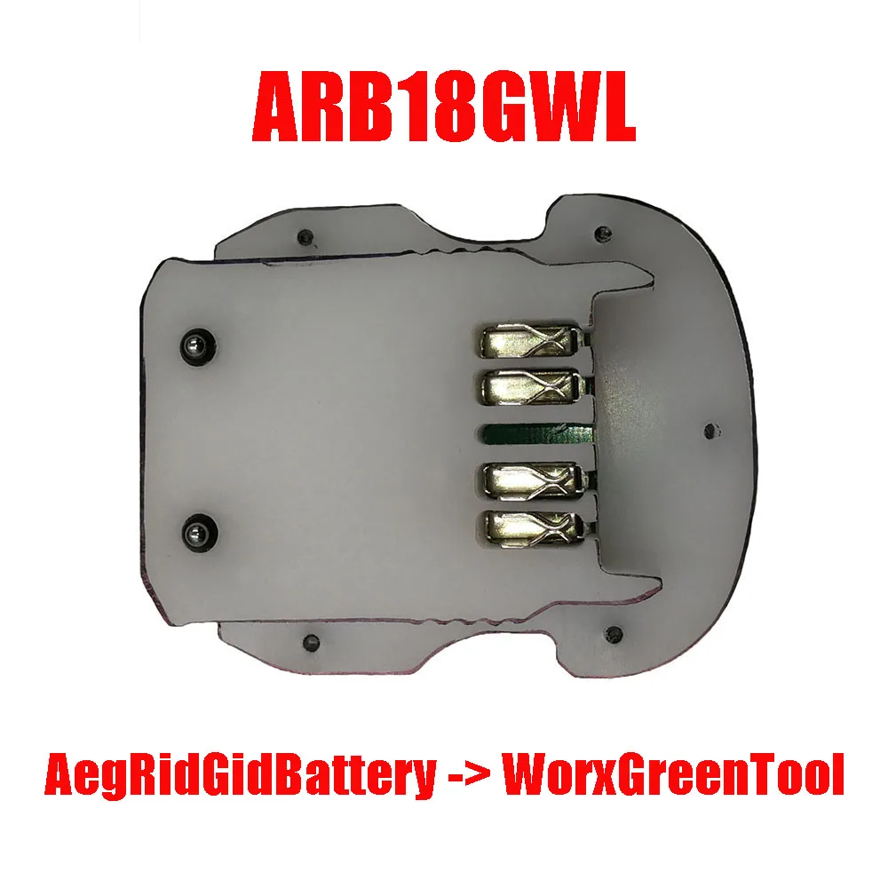 L1830R Adapteris ARB18GWL Converter Izmanto AEG RIDGID 18V Li-ion Akumulatoru, par Worx Zaļā 20V Liels Pēdas Litija elektroinstrumentus
