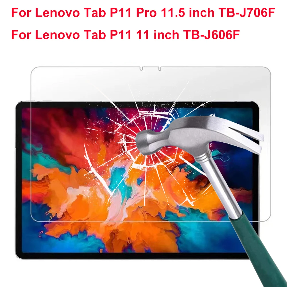 9H Rūdīts Stikls Membrānu Lenovo Cilnes P11 Pro 11.5 TB-J706F Ekrāna Aizsargs, P11 11 Collu TB-J606F Tablete Aizsardzības Plēves Attēls 2 