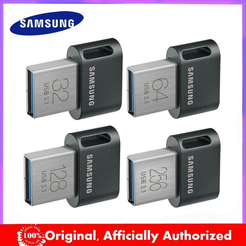 Oriģināls SAMSUNG FITplus USB 3.1 USB Flash Disks 128GB 256 GB 300MB/s Pendrive mini usb Memory Stick 32GB 64GB 200MB/s Pen Drive
