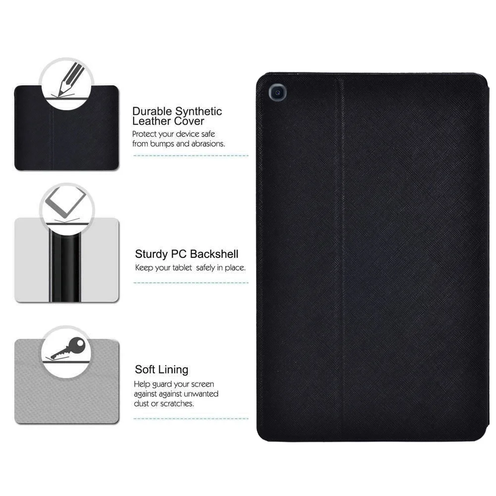 Augstas Kvalitātes Tablet Case for Samsung Galaxy Tab 8.0 Collu 2019 SM-T290 SM-T295 PU Ādas Tablet Stand Segtu Aizsardzības Apvalks Attēls 1 