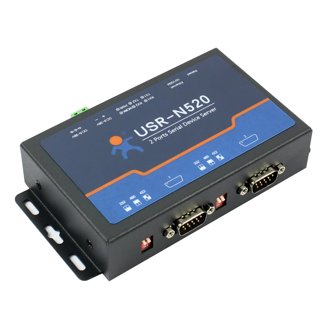 USR-N520 2 Porti Rūpniecības Sērijas Ethernet Servera TCP IP Converter Dubultā Sērijas Ierīces RS232, RS485, RS422 Multi-uzņēmēja Aptauja Attēls 2 