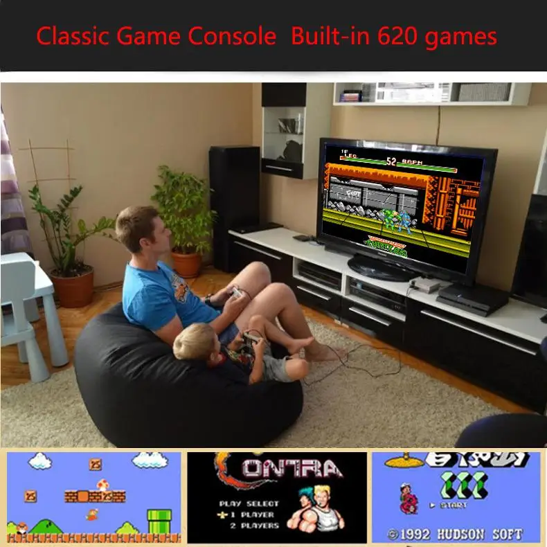 Classic Mini Spēļu Konsoles Iebūvēts 620 TV Video Spēli Atbalsta TV Rokas Spēļu konsole Dubultā Kontrolieri spēļu vadāmierīces