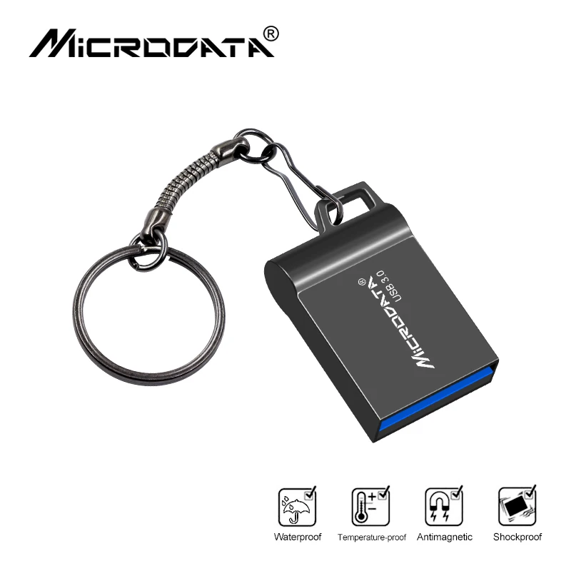 Super Mini USB flash Drive 64GB, 128GB 32GB 8GB Metāla Pen Drive Pendrive 128 64 32 16 8 GB Flash Atmiņas Key USB Stick Attēls 0 