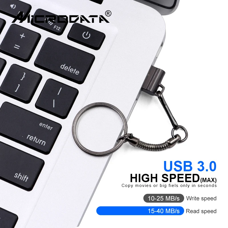 Super Mini USB flash Drive 64GB, 128GB 32GB 8GB Metāla Pen Drive Pendrive 128 64 32 16 8 GB Flash Atmiņas Key USB Stick Attēls 4 