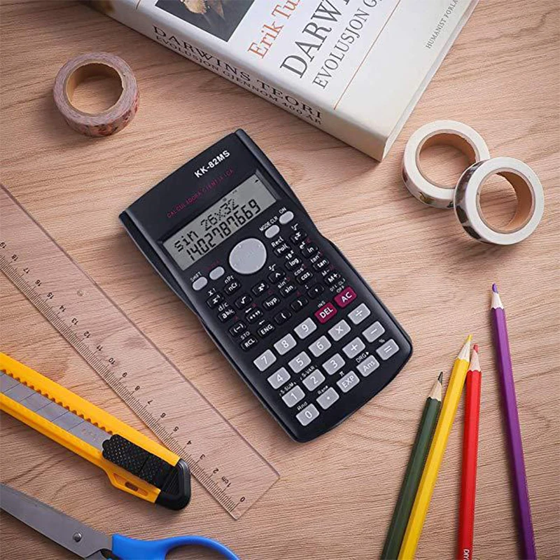 Zinātniskais Kalkulators ar 240 Funkcijas un 2 Līniju Ekrāns, Multi-purpose Portatīvo Studentu Kalkulatoru Matemātikas Mācīšanu